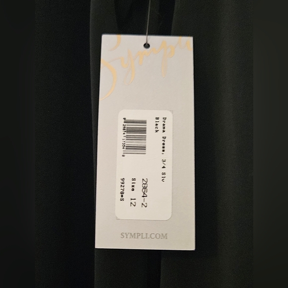 Sympli Black REVERSIBLE Drama Dress, Lagenlook. - Picture 9 of 10